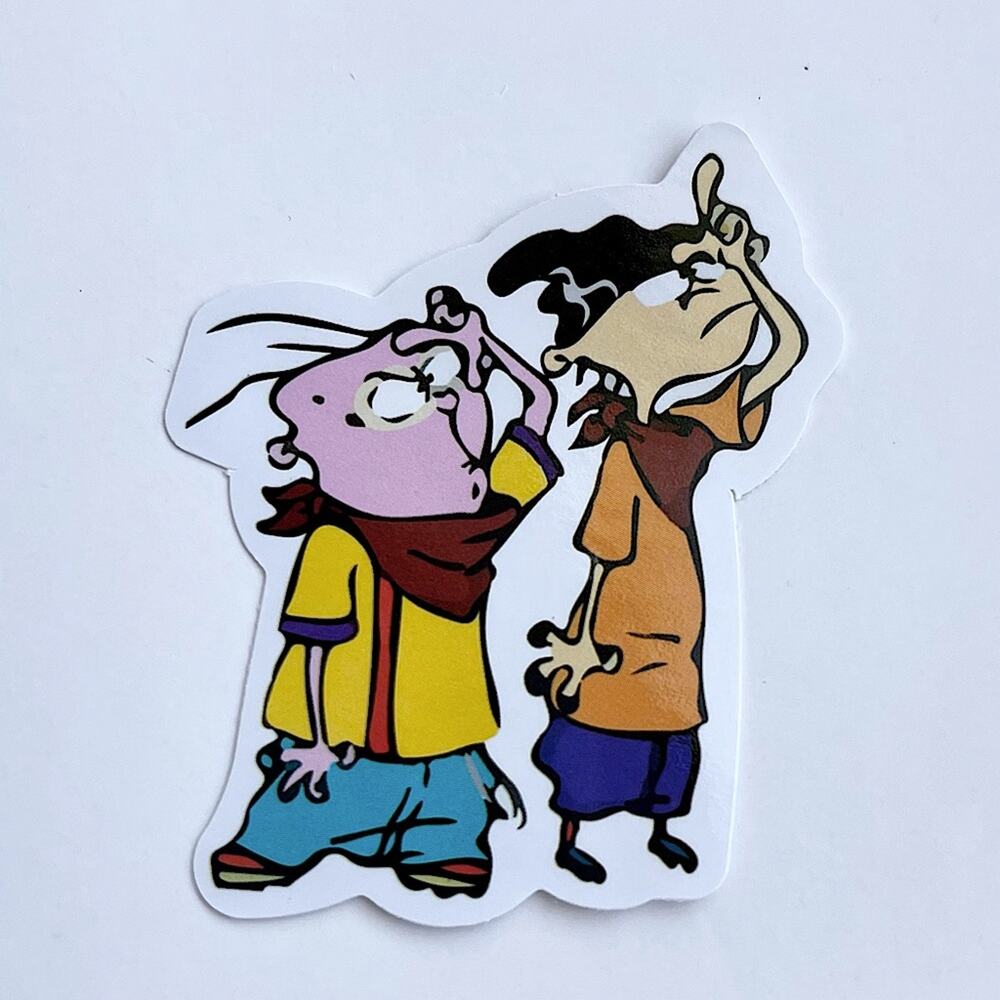 5/$10  90’s Vintage Cartoons Waterproof New Vinyl Sticker Ed, Edd, and Eddu